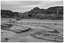 Paria River. Grand Staircase Escalante National Monument, Utah, USA ( black and white)