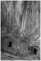 Flame Ceiling Ruin. Bears Ears National Monument, Utah, USA ( black and white)