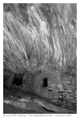 House on Fire Ruin. Bears Ears National Monument, Utah, USA (black and white)
