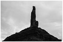 Monolith, Valley of the Gods. Bears Ears National Monument, Utah, USA ( black and white)