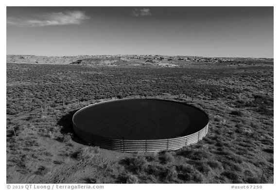 Forty Mile Water Tank. Grand Staircase Escalante National Monument, Utah, USA (black and white)