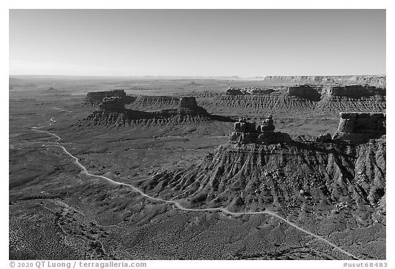 Aerial view of Valley of the Gods. Bears Ears National Monument, Utah, USA