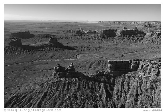 Aerial view of buttes in Valley of the Gods. Bears Ears National Monument, Utah, USA