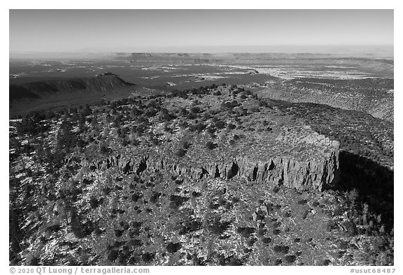 Aerial view of West Bears Ears Butte and Cedar Mesa. Bears Ears National Monument, Utah, USA