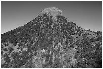 West Bears Ears Butte. Bears Ears National Monument, Utah, USA ( black and white)