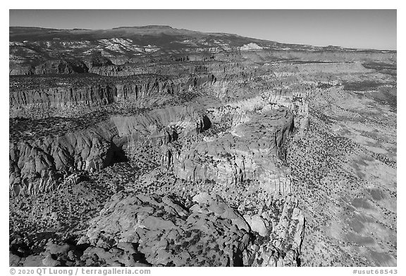 Aerial view of multicolored cliffs. Grand Staircase Escalante National Monument, Utah, USA