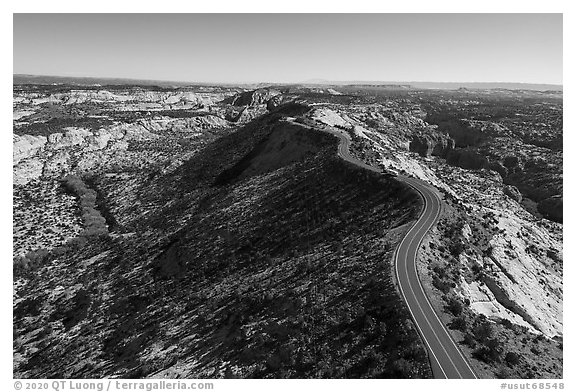 Aerial view of Scenic Byway 12. Grand Staircase Escalante National Monument, Utah, USA