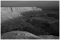 Cliffs near Muley Point, sunset. Utah, USA (black and white)