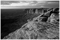 Cliffs near Muley Point, sunset. Utah, USA (black and white)
