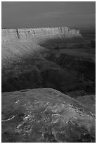 Cliffs near Muley Point, sunset. Utah, USA (black and white)