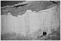 Red cliffs of Entrada sandstone, sunset, Kodachrome Basin State Park. Utah, USA ( black and white)