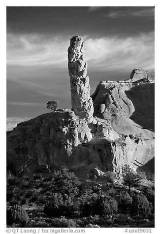 Chimney Rock, the largest sand pipe, sunset, Kodachrome Basin State Park. Utah, USA