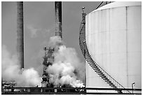 Refinery near Provo. Utah, USA (black and white)