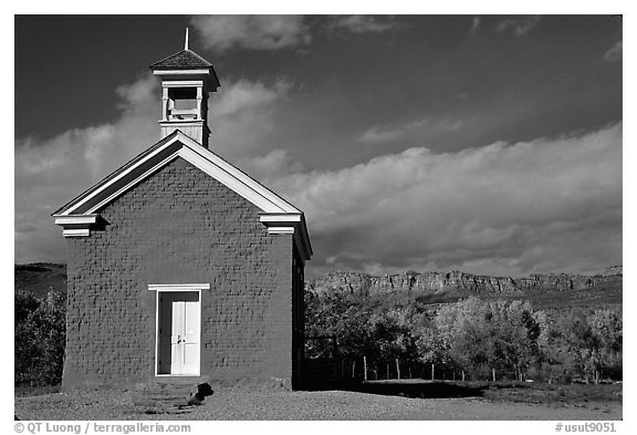 Church of Grafton. Utah, USA (black and white)