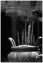 Incense stick and coils. Cholon, District 5, Ho Chi Minh City, Vietnam (black and white)