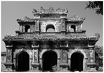 Gate, Hue citadel. Hue, Vietnam ( black and white)