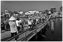 Mobile bridge, Duong Dong. Phu Quoc Island, Vietnam (black and white)