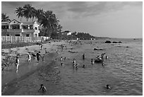 Long Beach, Duong Dong. Phu Quoc Island, Vietnam ( black and white)