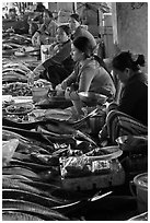 Fishmongers, Duong Dong. Phu Quoc Island, Vietnam ( black and white)