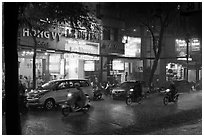 Evening Downpour. Ho Chi Minh City, Vietnam ( black and white)