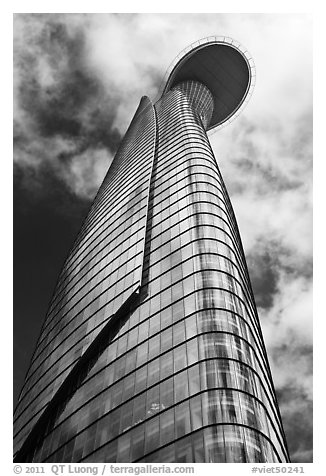 Bitexco Financial Tower. Ho Chi Minh City, Vietnam (black and white)