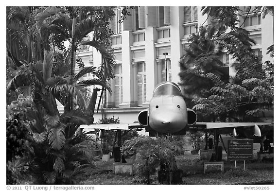 Fighter plane used by renegate South Vietnamese pilot to bomb Presidential Palace. Ho Chi Minh City, Vietnam