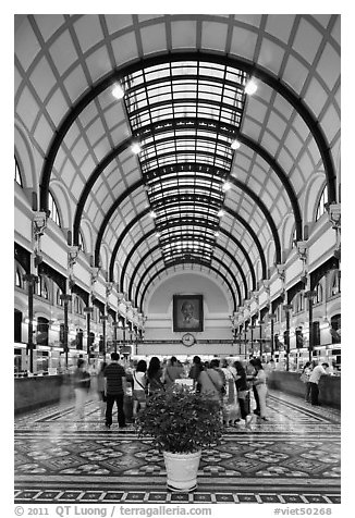 Inside colonia-area Central Post Office. Ho Chi Minh City, Vietnam