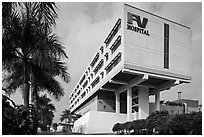 FV Hospital (one of the most modern in the country), Phu My Hung, district 7. Ho Chi Minh City, Vietnam (black and white)