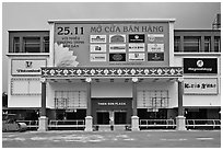 Shopping plaza, Phu My Hung, district 7. Ho Chi Minh City, Vietnam (black and white)