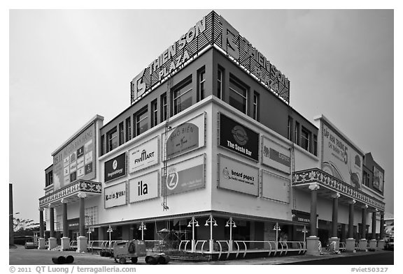 Thien Son Plaza, Phu My Hung, district 7. Ho Chi Minh City, Vietnam (black and white)