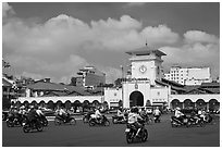 Ben Thanh Market. Ho Chi Minh City, Vietnam (black and white)