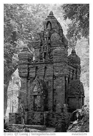 Small-scale model of Cham tower, Cong Vien Van Hoa Park. Ho Chi Minh City, Vietnam