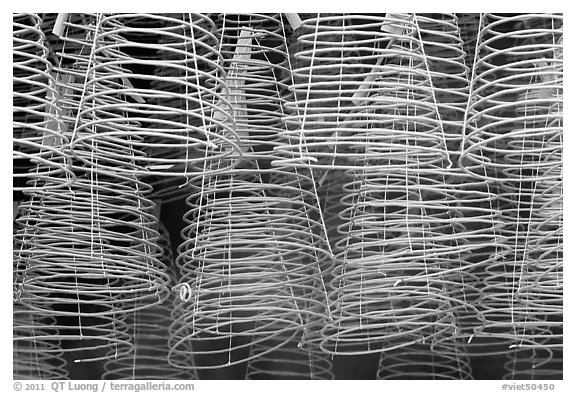 Burning incense coils, Thien Hau Pagoda. Cholon, District 5, Ho Chi Minh City, Vietnam