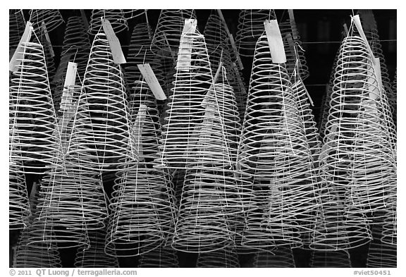 Hanging incense coils, Thien Hau Pagoda, district 5. Cholon, District 5, Ho Chi Minh City, Vietnam