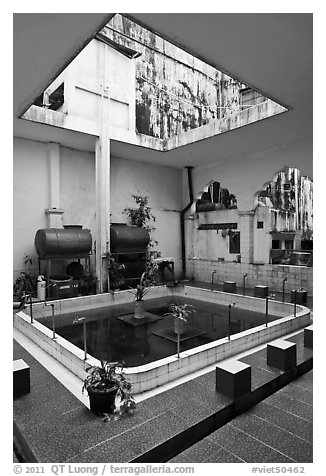 Mosque pool, Cholon Mosque. Cholon, District 5, Ho Chi Minh City, Vietnam (black and white)