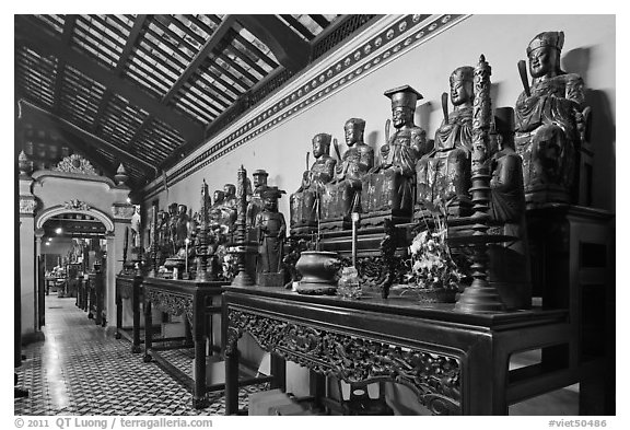 Row of statues, Giac Lam Pagoda, Tan Binh District. Ho Chi Minh City, Vietnam