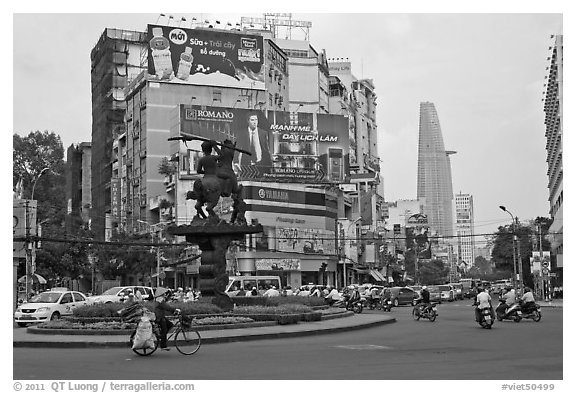 Traffic circle. Ho Chi Minh City, Vietnam