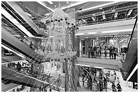 Shopping mall. Ho Chi Minh City, Vietnam ( black and white)