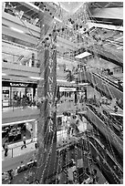 Shopping center. Ho Chi Minh City, Vietnam (black and white)