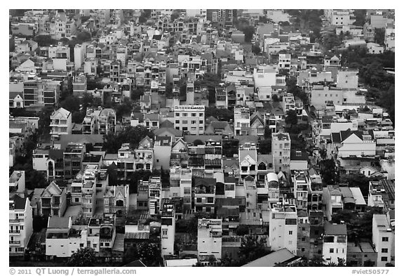 Aerial view of houses. Ho Chi Minh City, Vietnam