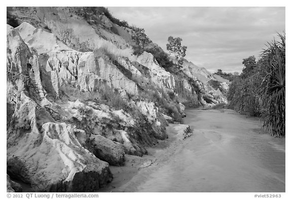 Fairy Stream Canyon. Mui Ne, Vietnam (black and white)