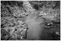 Fairy Stream flowing in gorge. Mui Ne, Vietnam (black and white)