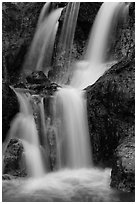 Waterfall detail, Fairy Stream. Mui Ne, Vietnam (black and white)