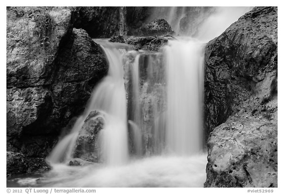 Cascades, Fairy Stream. Mui Ne, Vietnam (black and white)