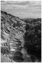 Suoi Tien canyon. Mui Ne, Vietnam (black and white)