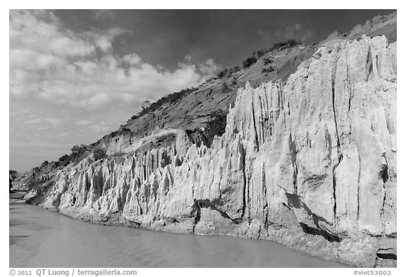 Eroded sandstone cliffs and Fairy Stream. Mui Ne, Vietnam