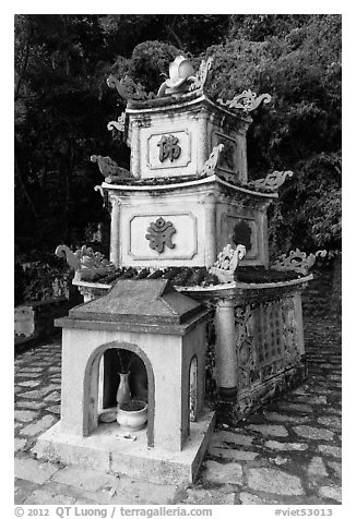 Pagoda. Ta Cu Mountain, Vietnam (black and white)