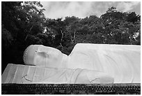 Tuong Phat Nam Buddha statue. Ta Cu Mountain, Vietnam (black and white)