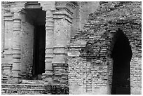 Detail of Cham Towers. Mui Ne, Vietnam ( black and white)