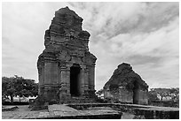 Po Shanu Cham Towers. Mui Ne, Vietnam (black and white)